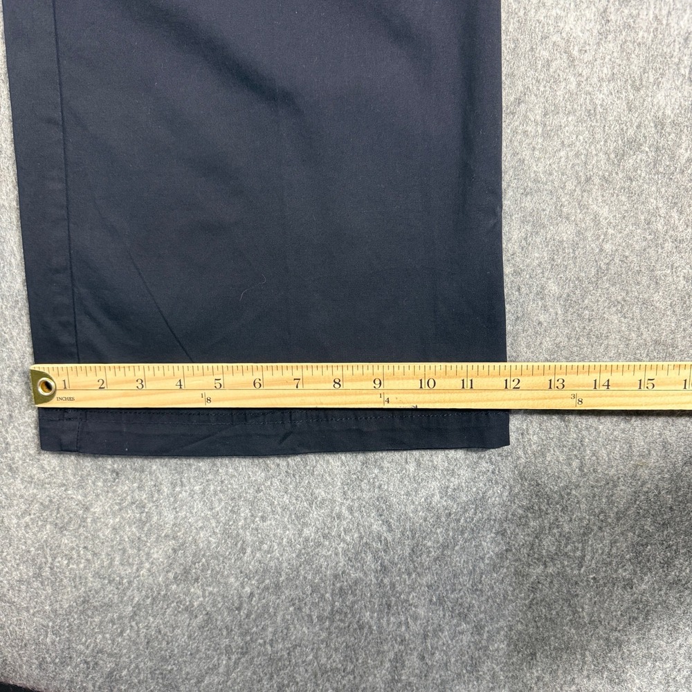 Talbots Chino Pants Womens 14 Navy Blue Wide Leg Stretch Cotton NWT - Picture 5 of 11